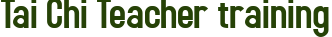 Tai Chi Teacher training